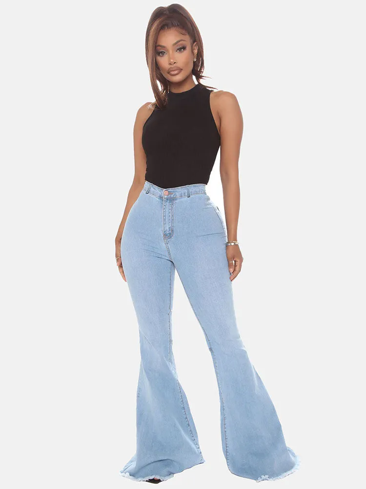 High-Waisted Bell-bottoms Jeans
