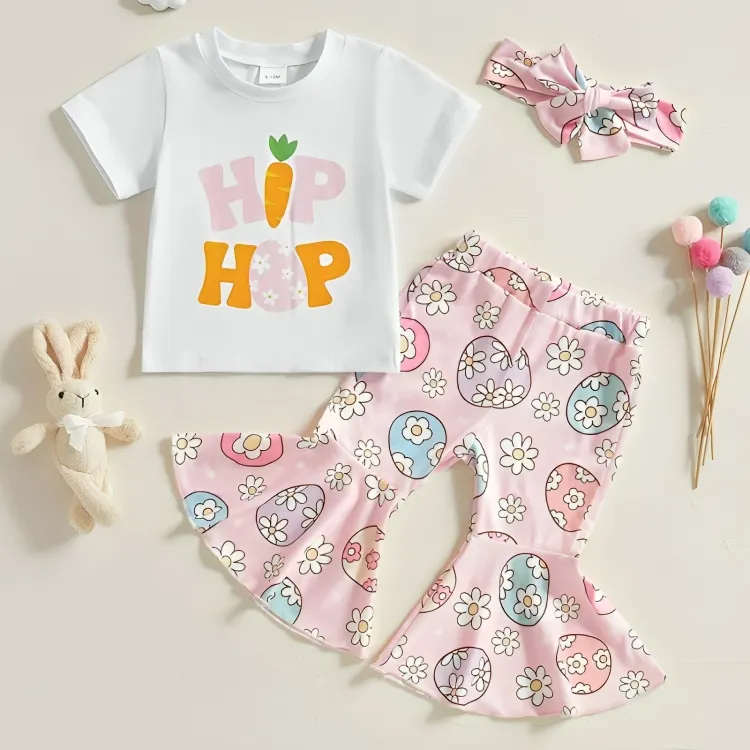 Hip Hop Flared Pants Toddler Set