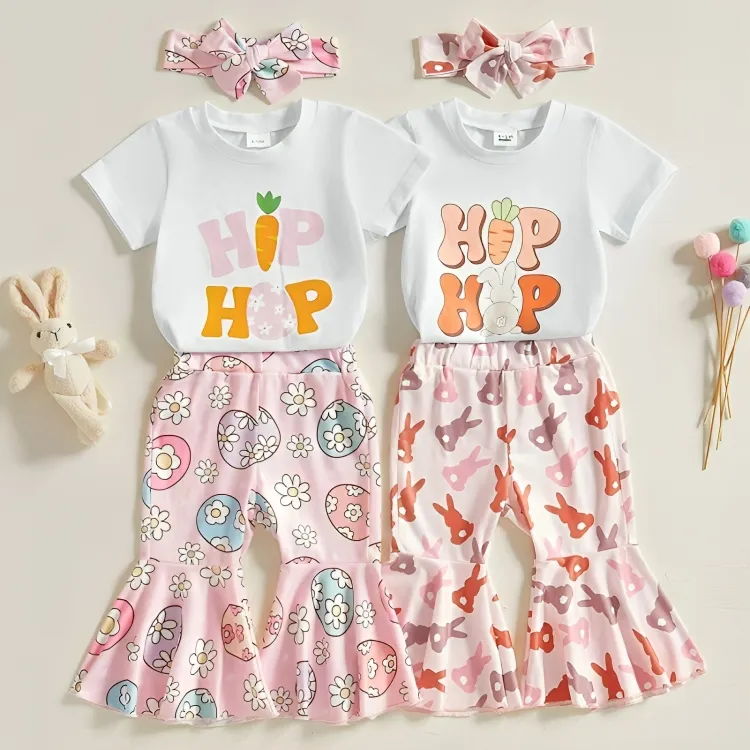 Hip Hop Flared Pants Toddler Set