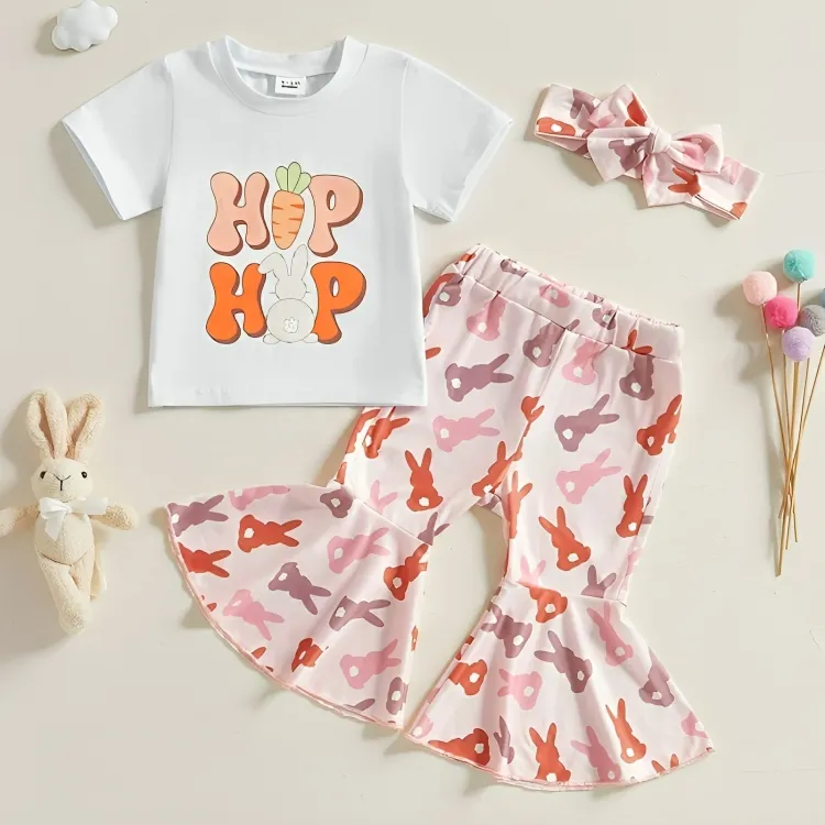 Hip Hop Flared Pants Toddler Set