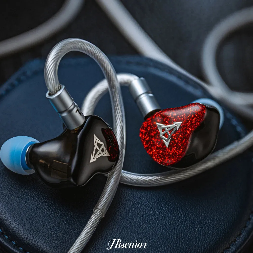 Hisenior Mega5Est Bass  1DD 2BA 2EST Tribrid Drivers IEM