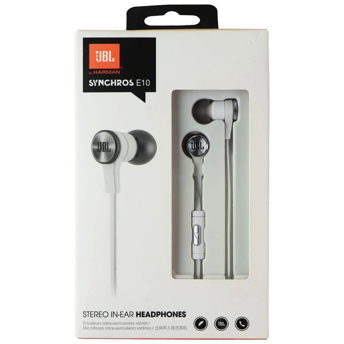 JBL Synchros E10 Stereo In-Ear Wired EarBud Headphones - White