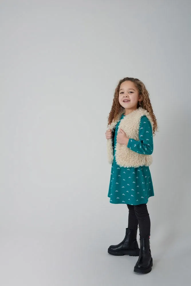 Jubel Omkeerbaar gilet suède look teddy - Girls Club