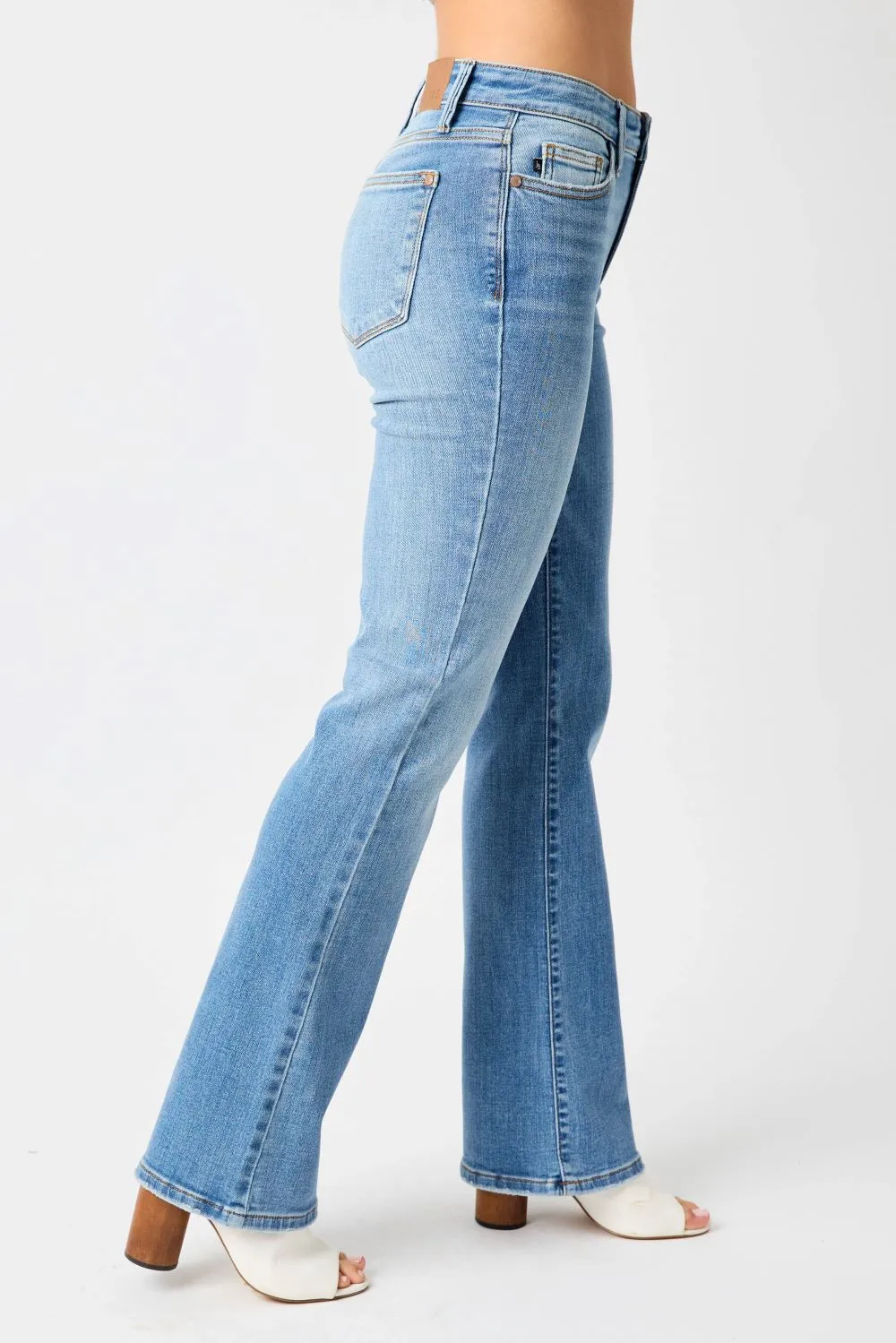 'Judy Blue' Women's Midrise Vintage Boot Cut - Medium Blue Wash