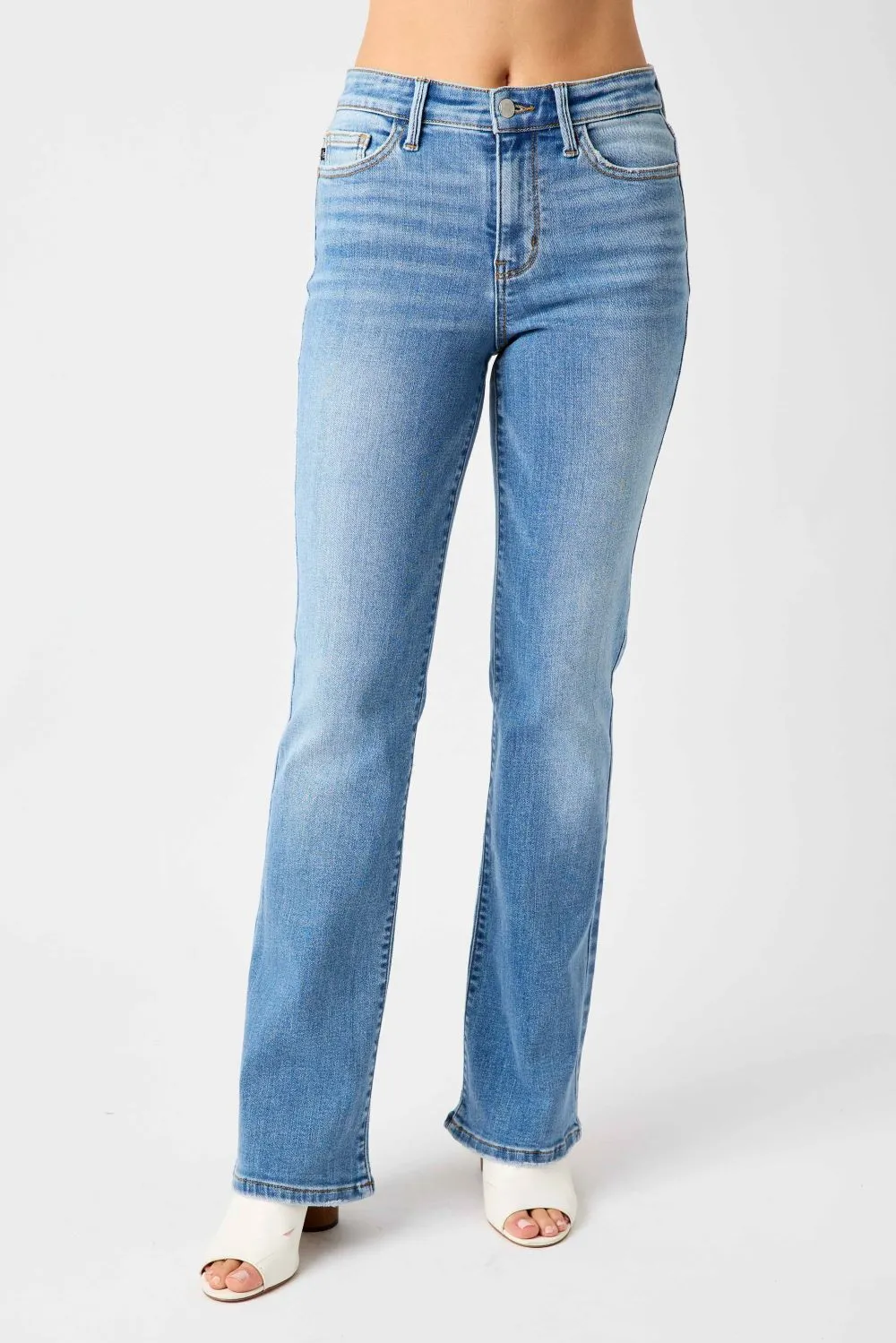 'Judy Blue' Women's Midrise Vintage Boot Cut - Medium Blue Wash