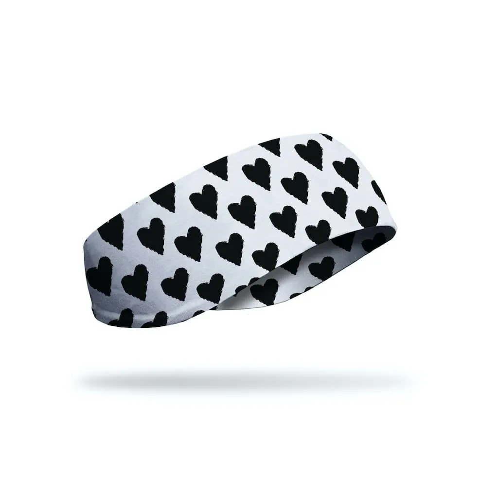 JUNK Black Heart Headband (Ear Warmer)