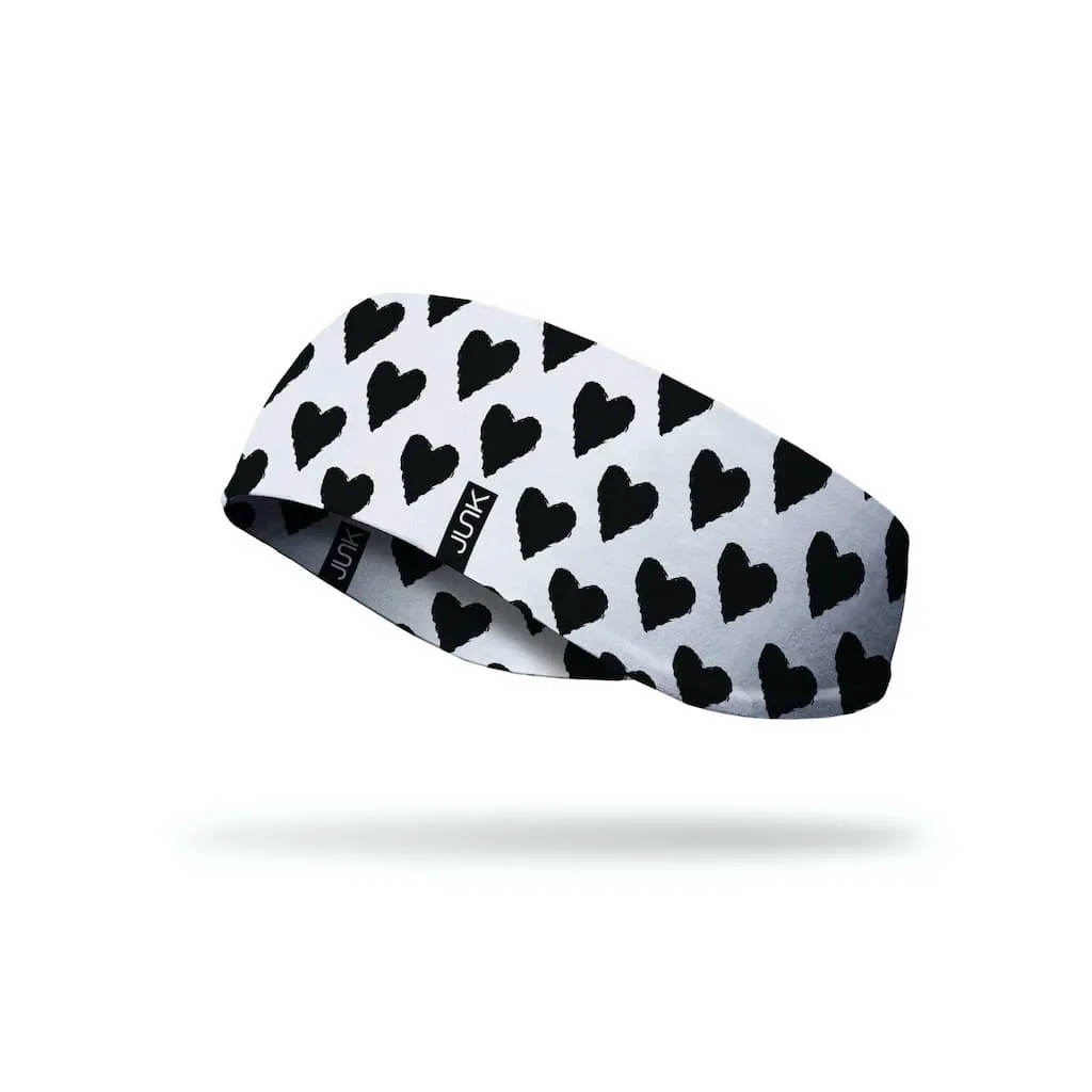 JUNK Black Heart Headband (Ear Warmer)