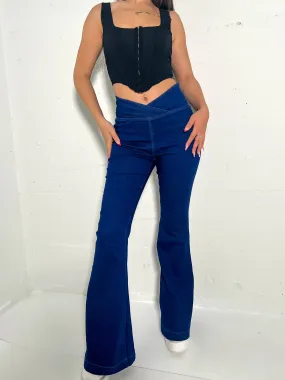 Kaitlyn Denim Flare Jeans ( Dark Denim)