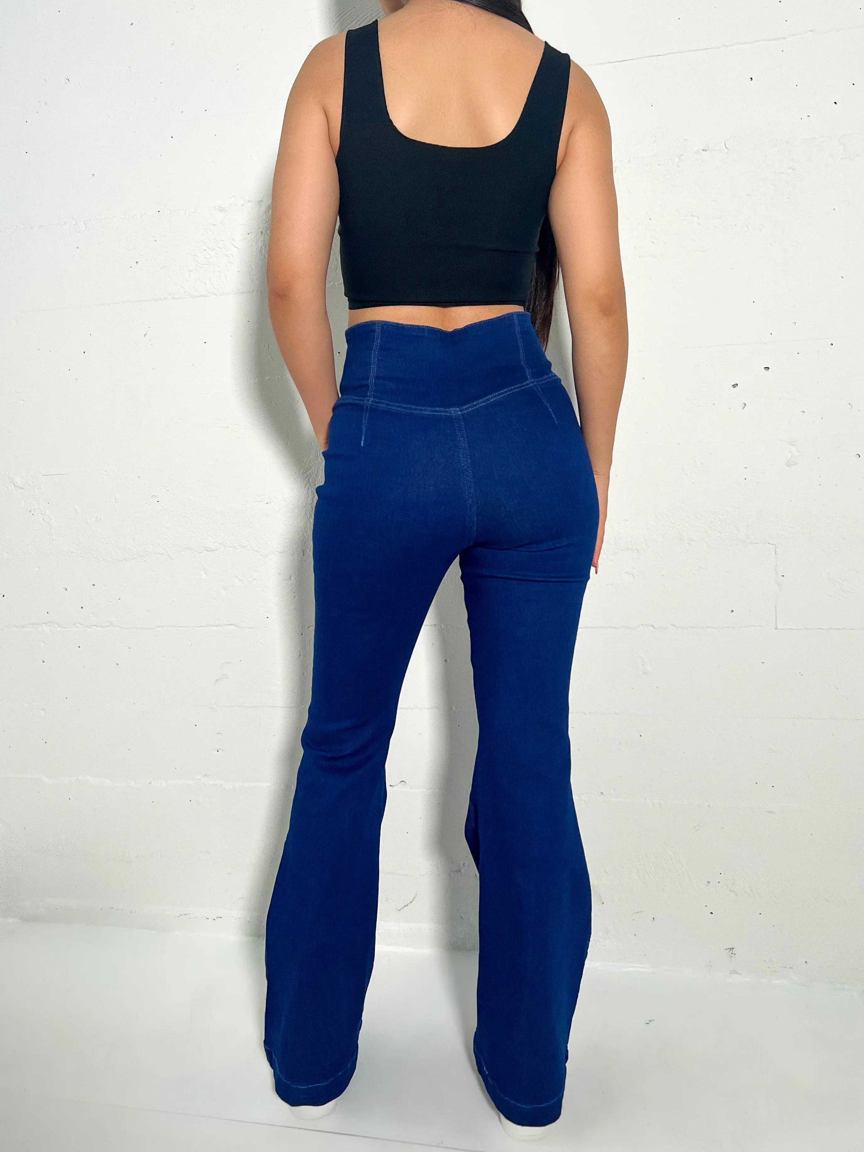Kaitlyn Denim Flare Jeans ( Dark Denim)