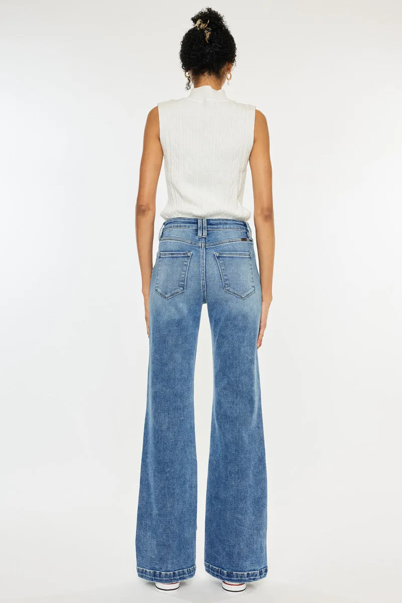 Kancan - Avonlea High Rise Wide Leg Flare Jeans - KC20024