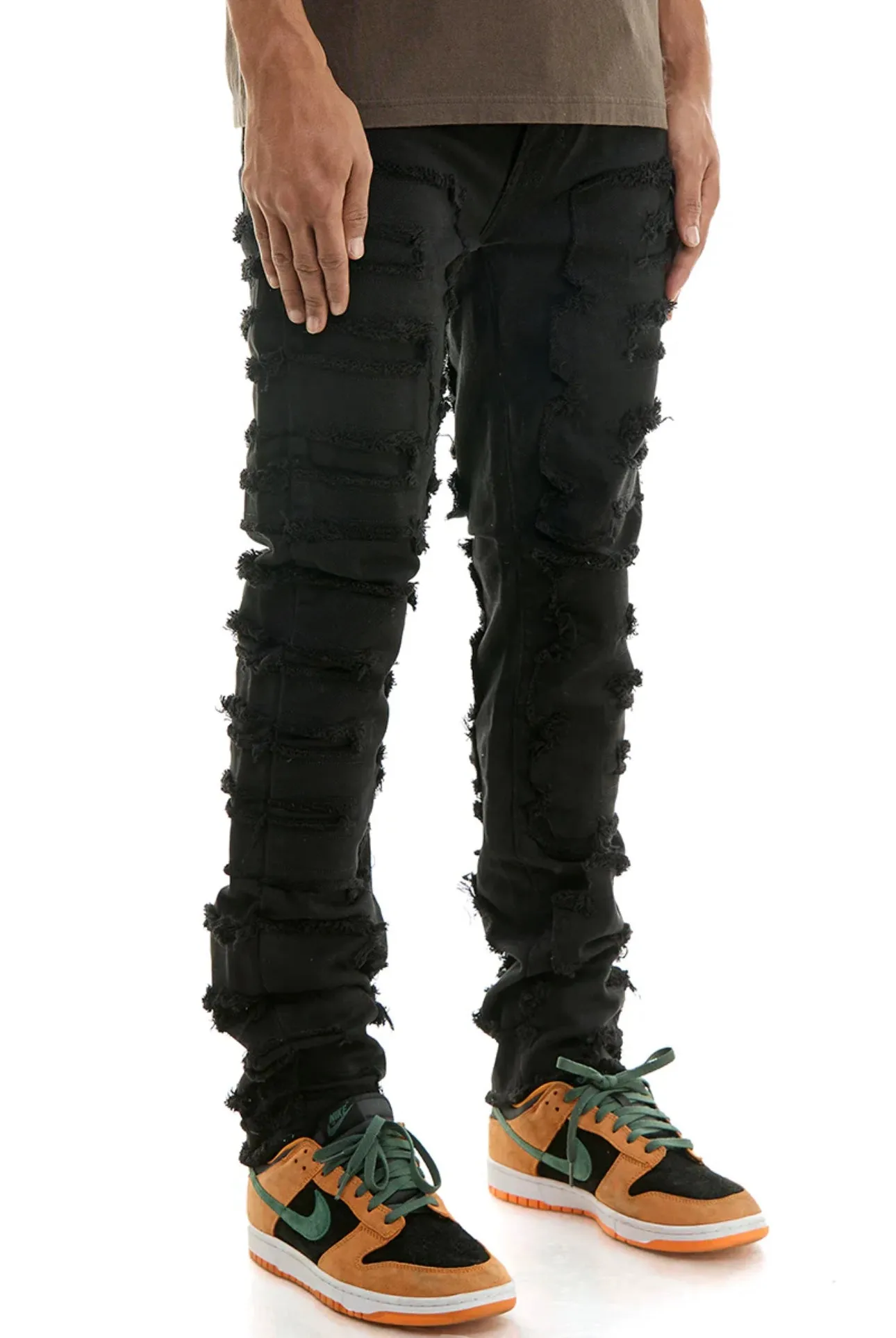 KDNK 'Symmetrical Patched' Jeans (Black) KNB3317