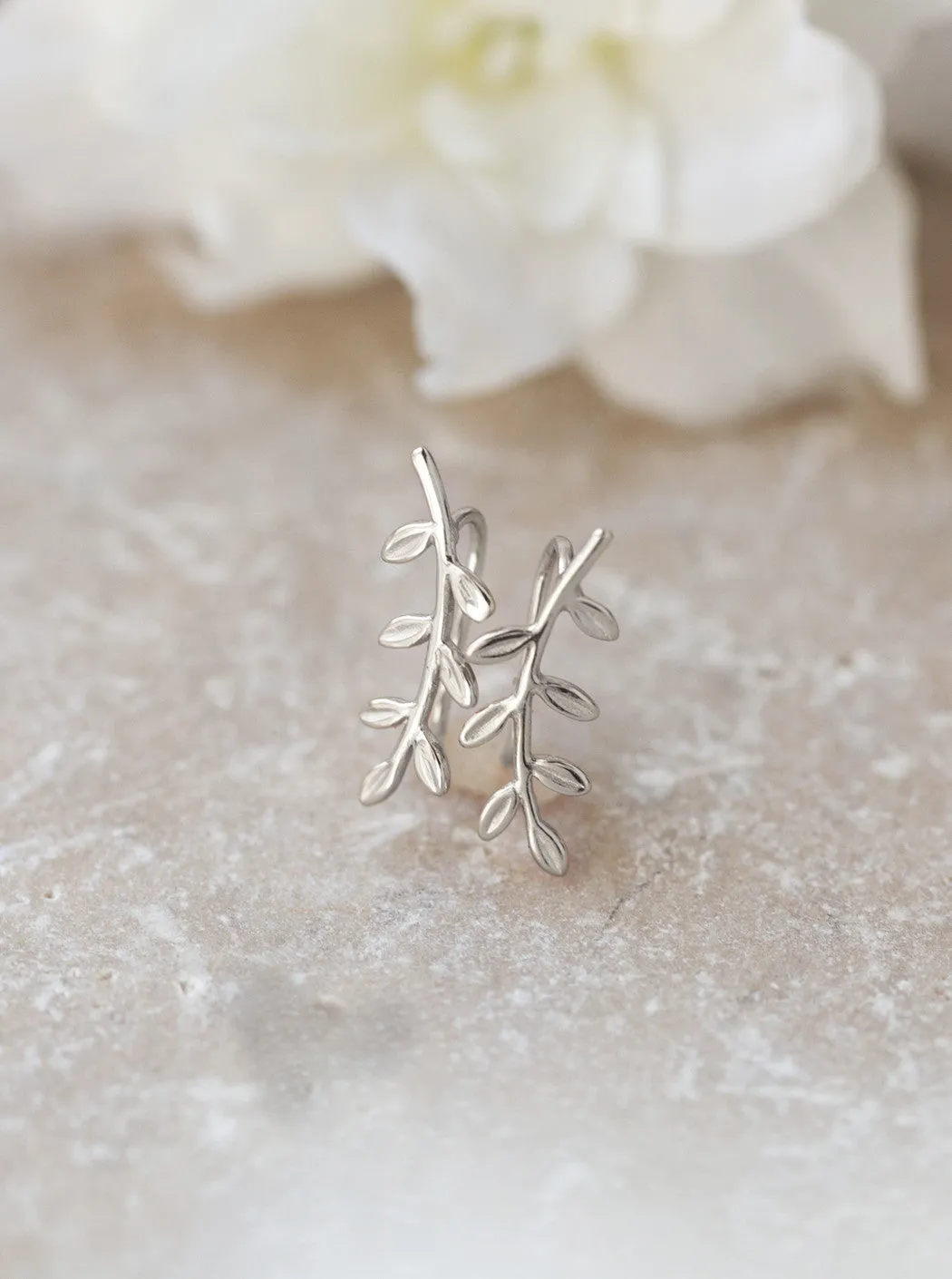 Leaf Ear Climber Earrings