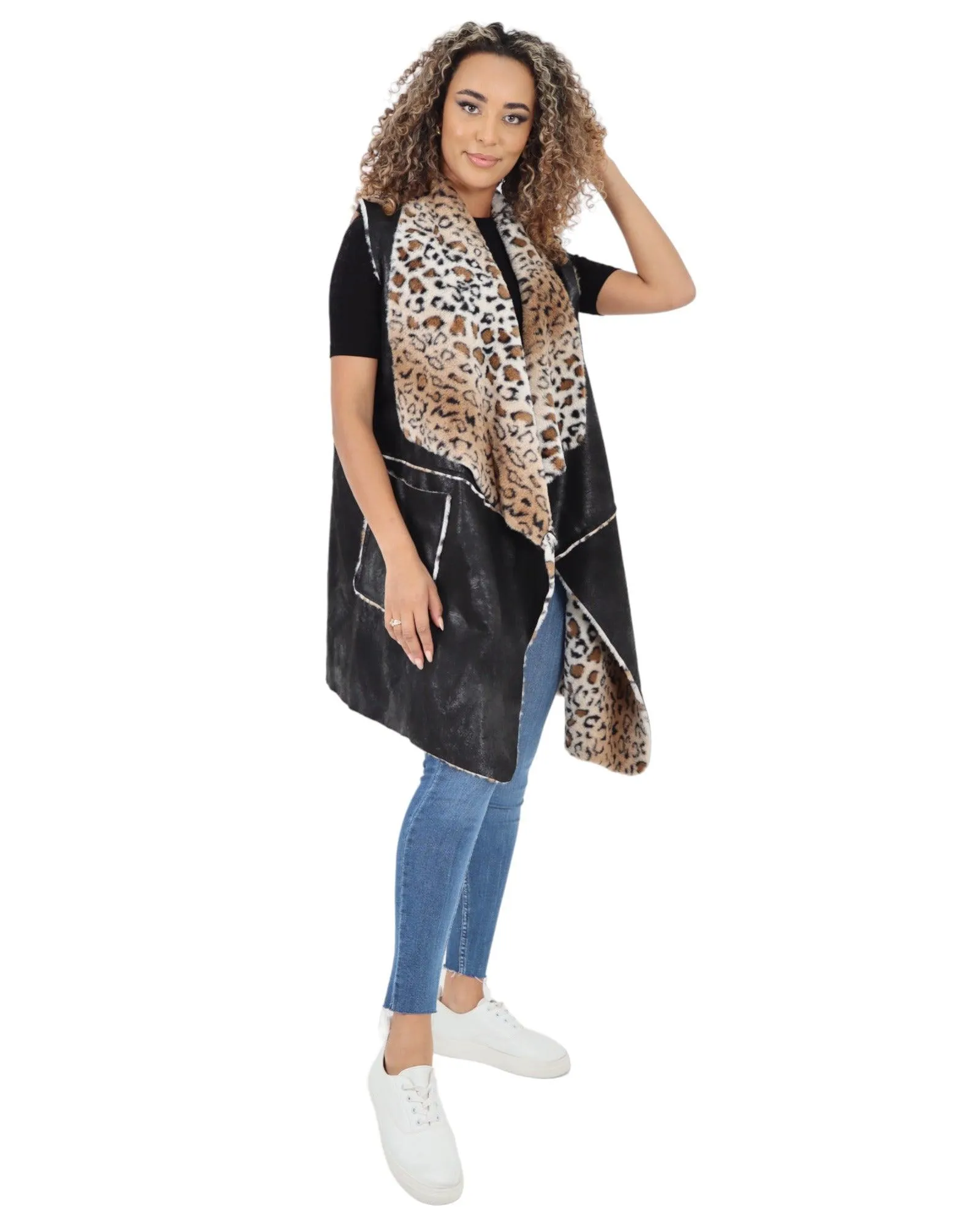 Leopard Waterfall Gillet