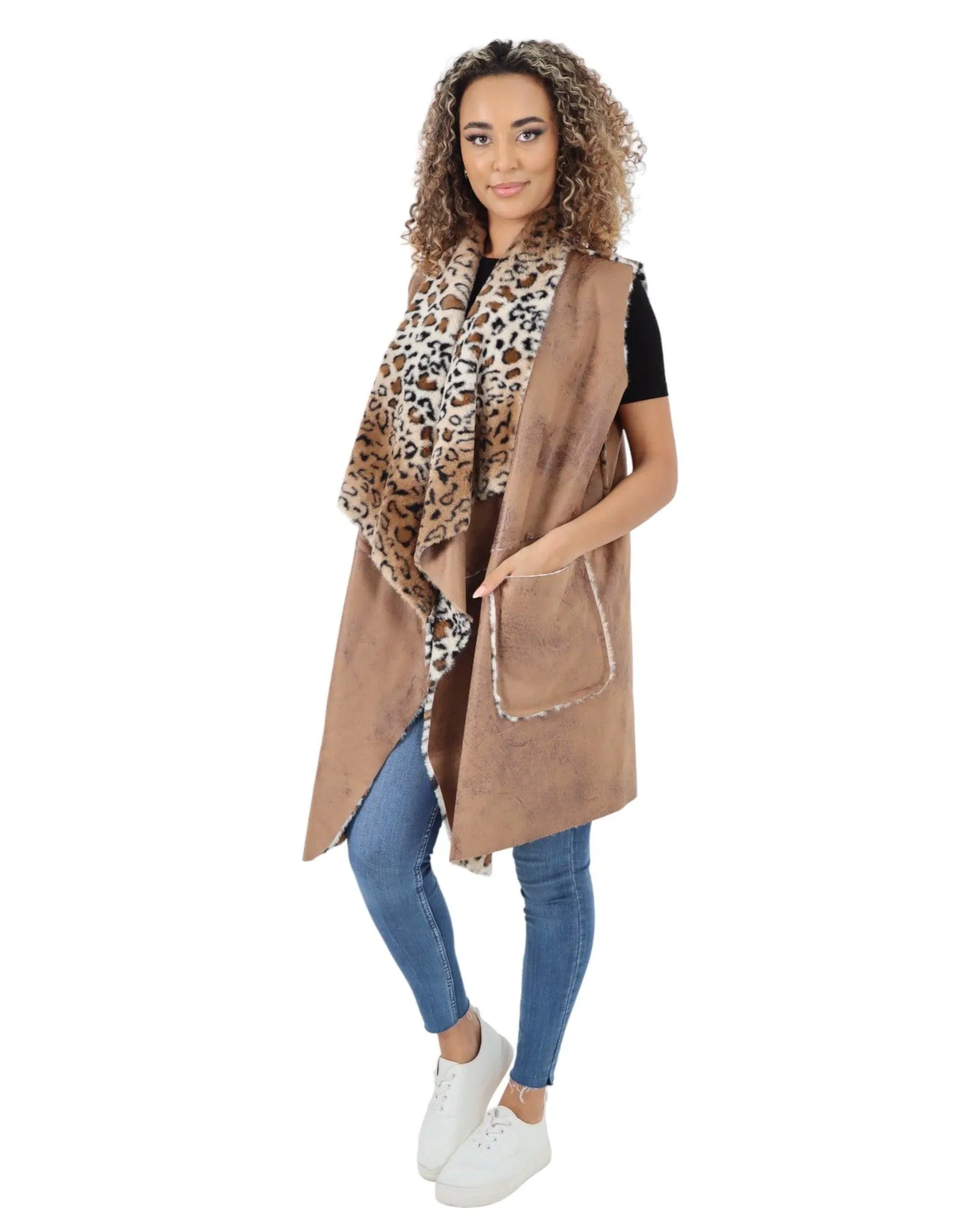 Leopard Waterfall Gillet