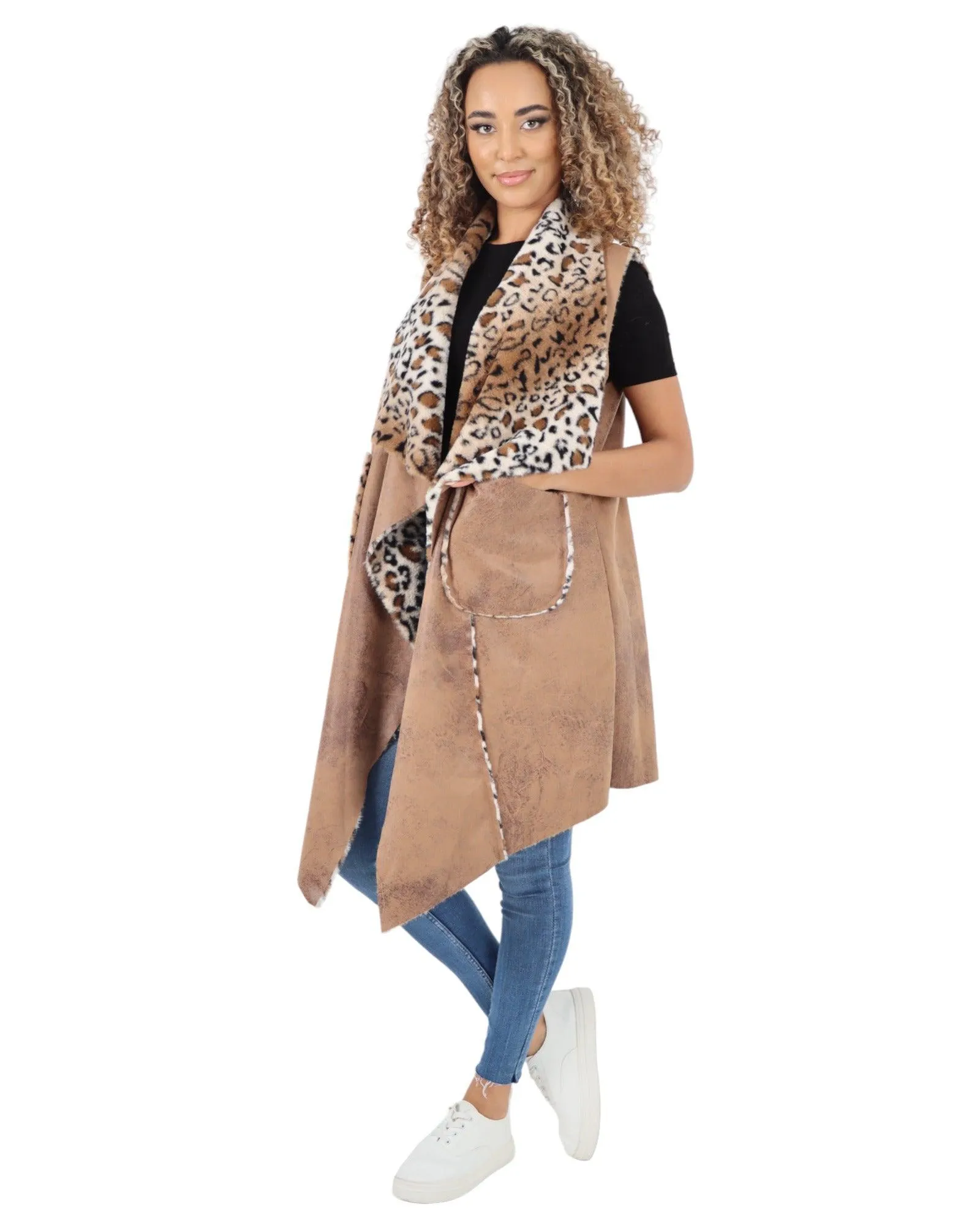 Leopard Waterfall Gillet