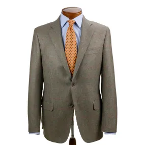 Light Red and Orange Double Windowpane Cashmere Sport Coat