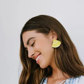 Lime Tile Earrings
