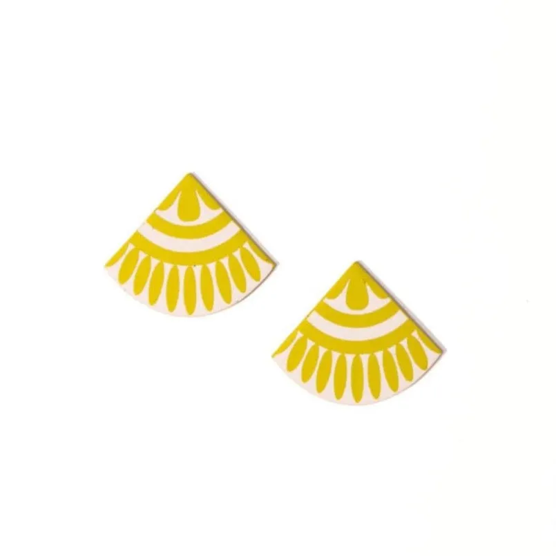 Lime Tile Earrings