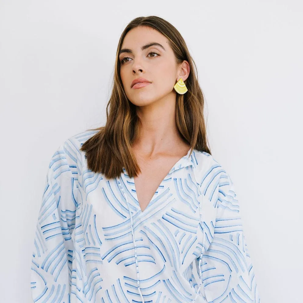 Lime Tile Earrings
