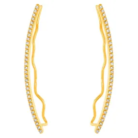Long Diamond Ear Climbers