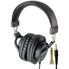 LyxPro HAS-10 Closed Back Over Ear Professional Studio Headphones - Black