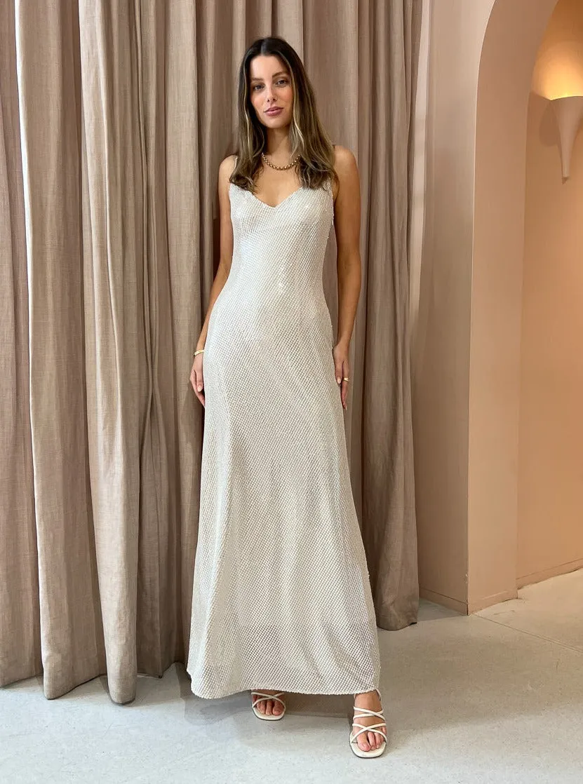 Manning Cartell High Voltage Slip Dress in Nude/Silver