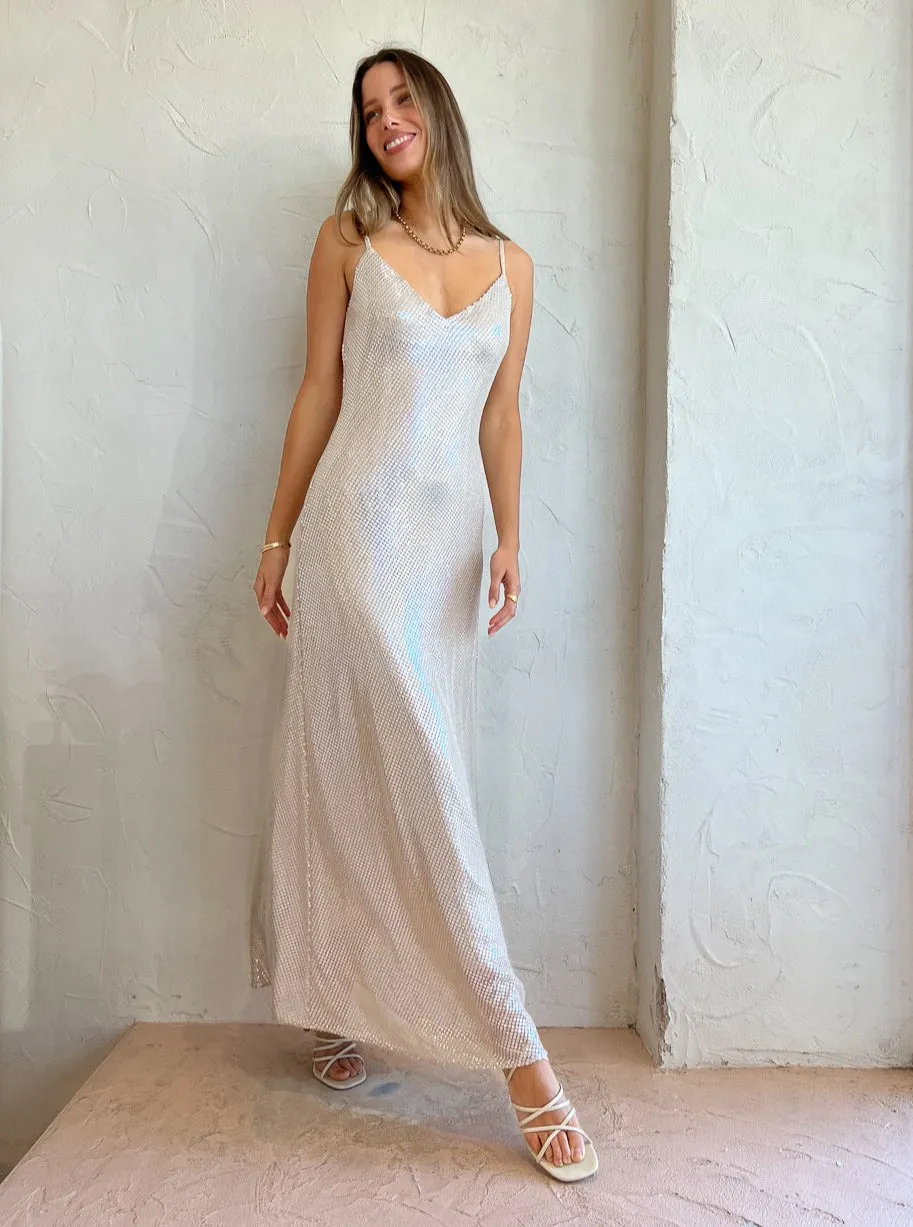 Manning Cartell High Voltage Slip Dress in Nude/Silver