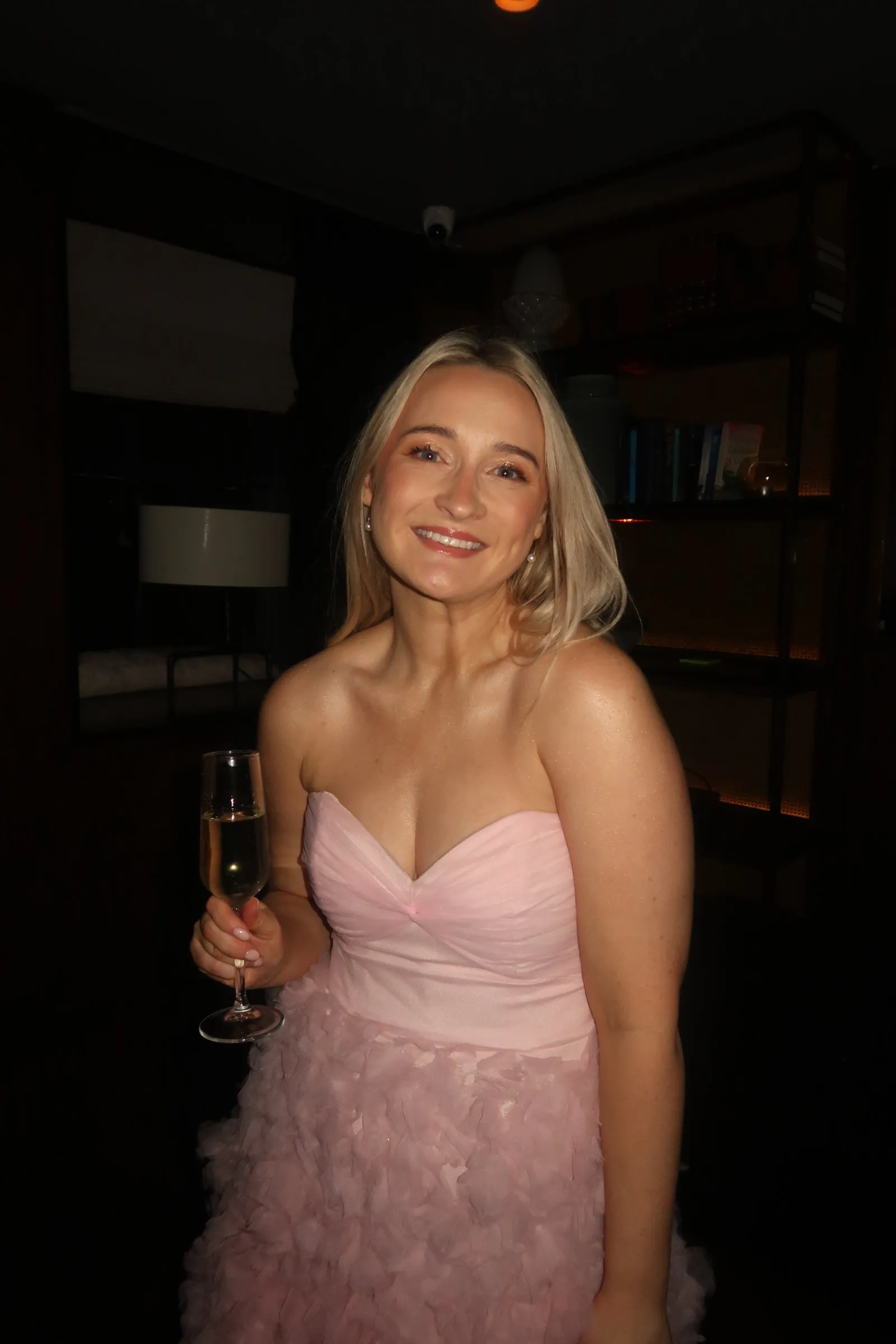 Marchesa Notte Ombre Pink Midi Dress