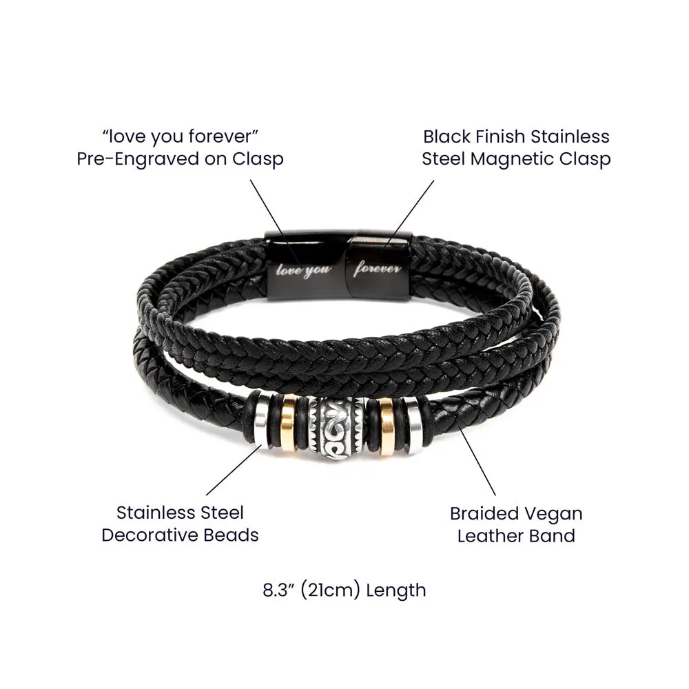 Men's "Love You Forever" Bracelet, My Husband my Love