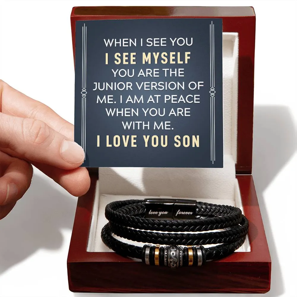 Men's "Love You Forever" Bracelet, To my son-When I see you