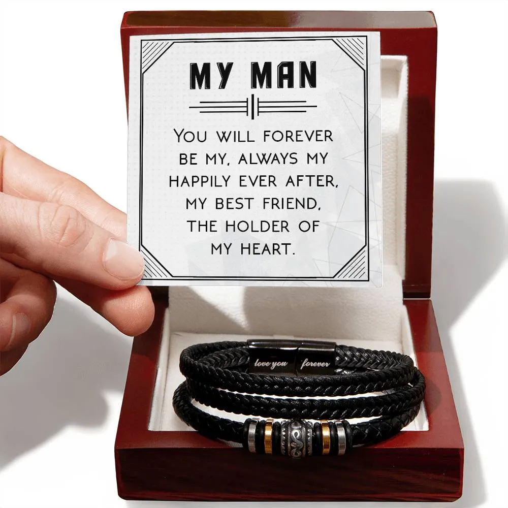 Men's "Love You Forever" Bracelet, You will forever be my always