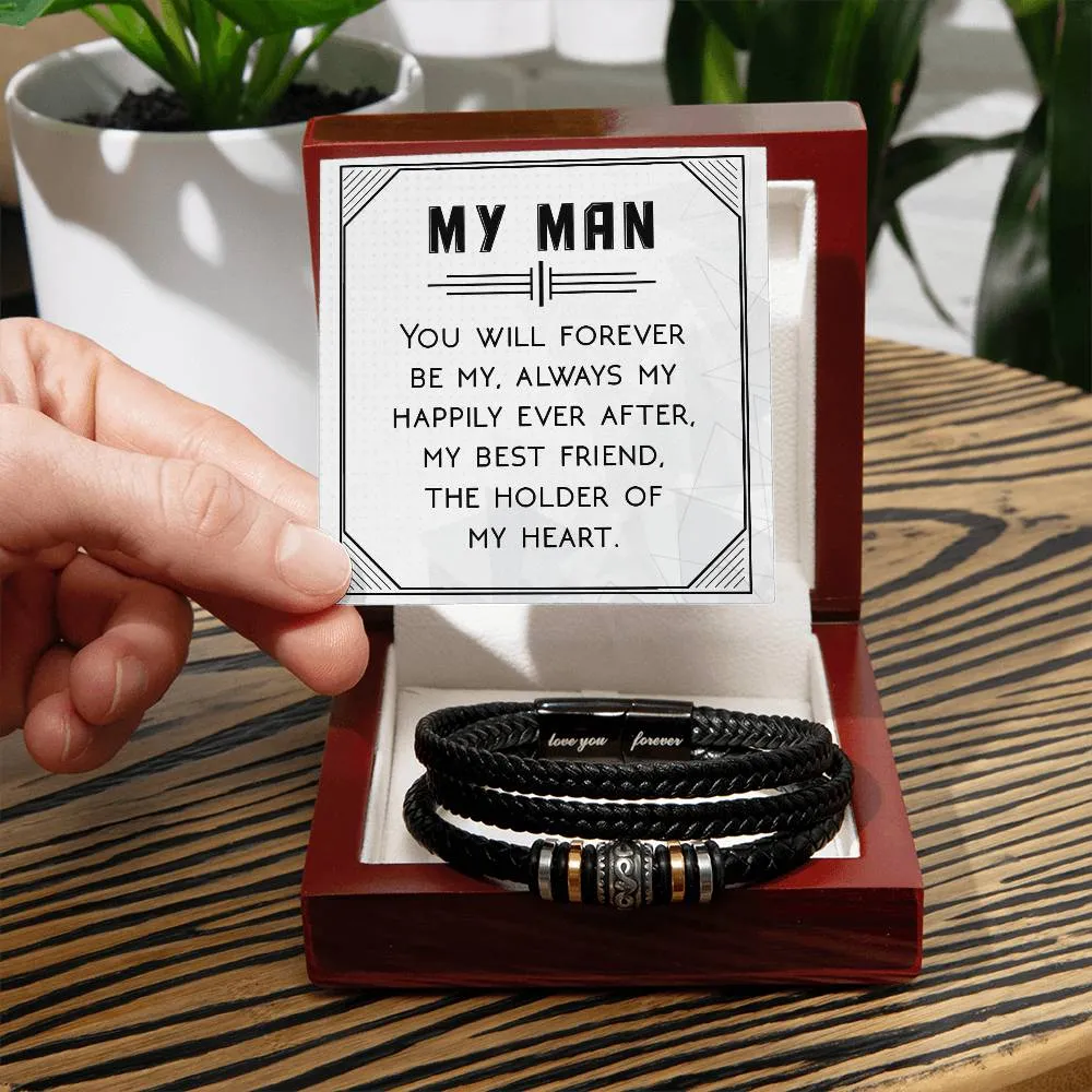 Men's "Love You Forever" Bracelet, You will forever be my always