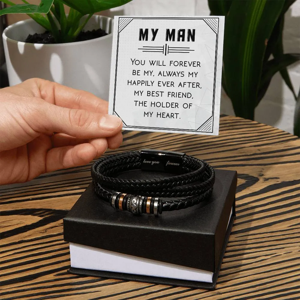 Men's "Love You Forever" Bracelet, You will forever be my always