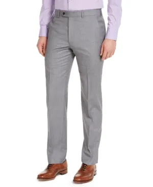Michael Kors Mens Classic fit Dress Pants 32 / 32 Grey Solid Stretch