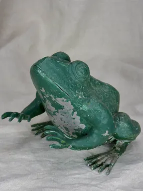 Mid century sculpture of a frog - aluminium