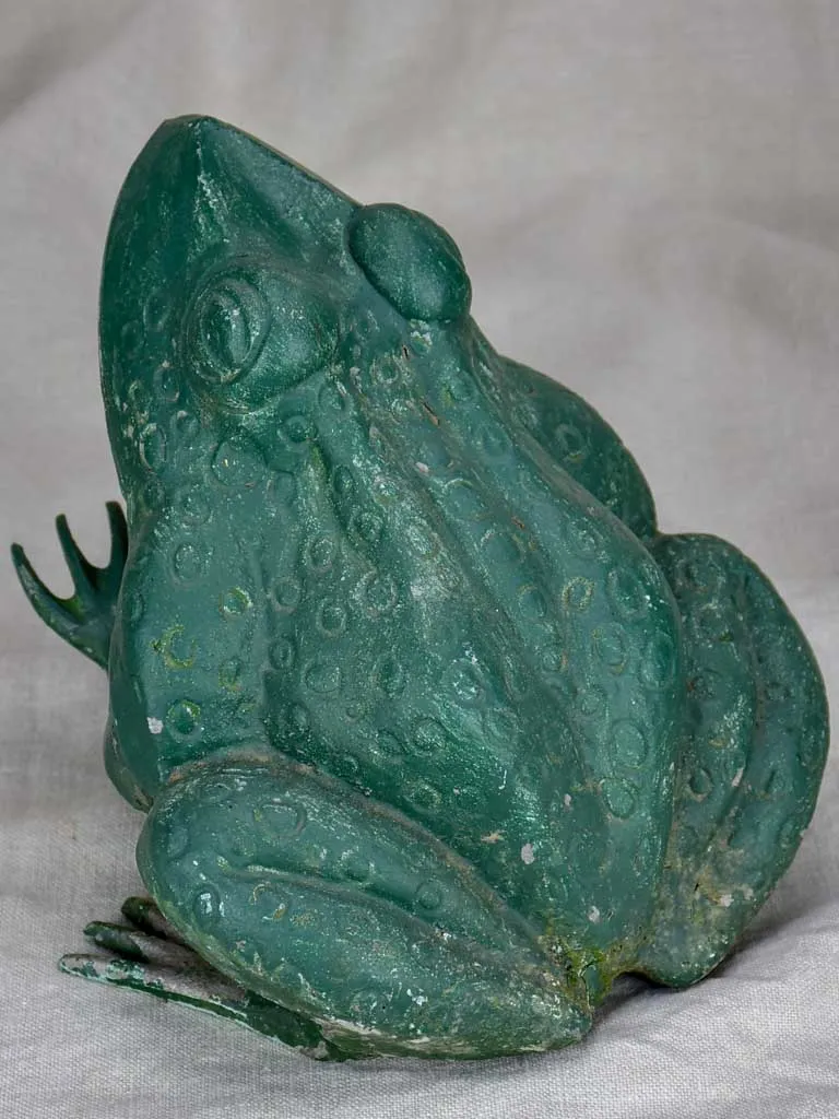 Mid century sculpture of a frog - aluminium