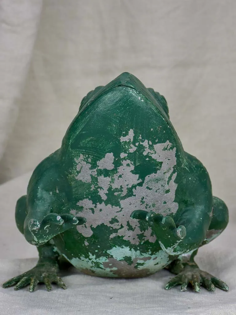 Mid century sculpture of a frog - aluminium