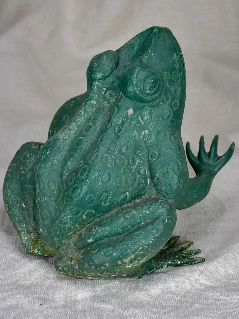 Mid century sculpture of a frog - aluminium