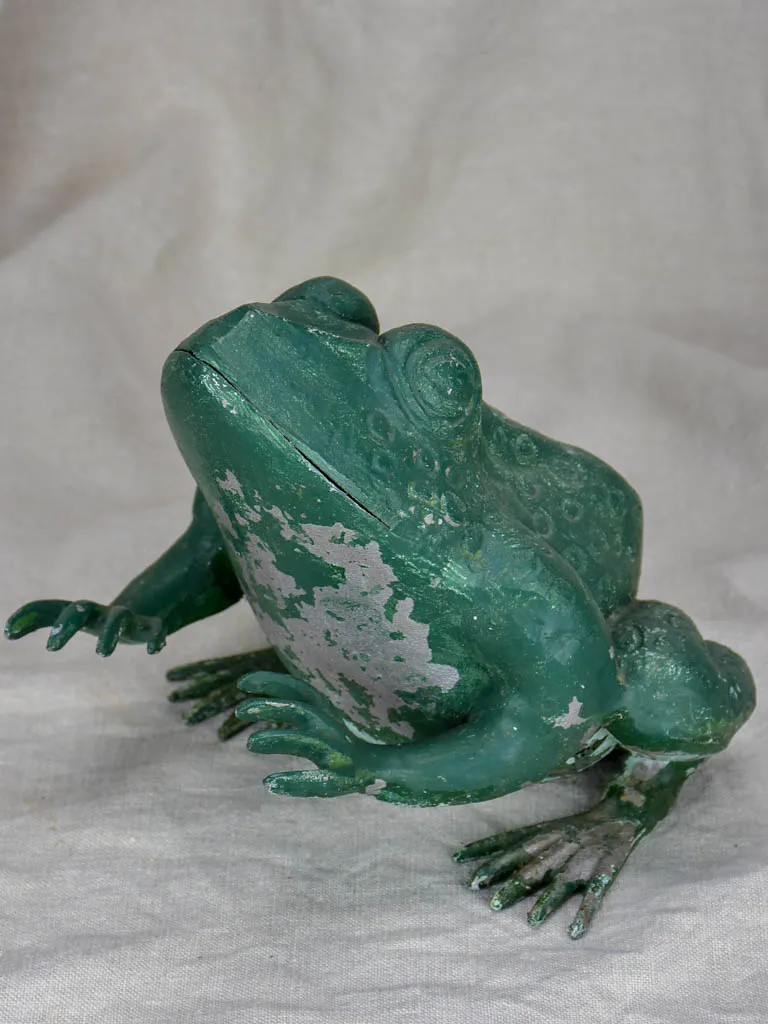 Mid century sculpture of a frog - aluminium