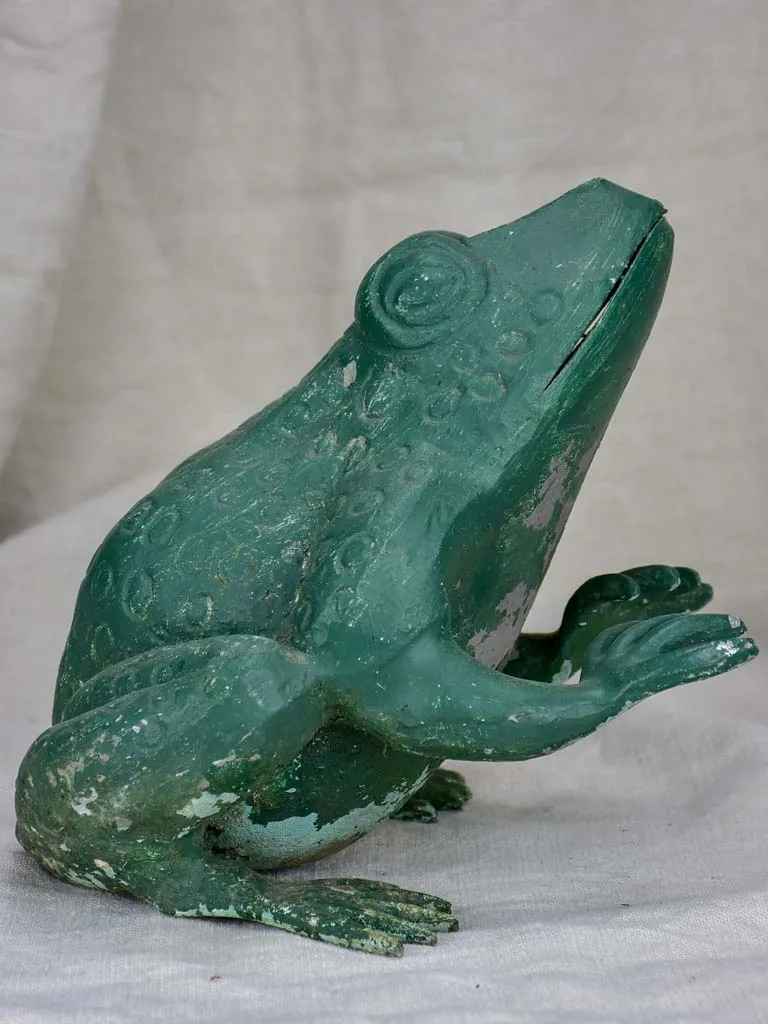 Mid century sculpture of a frog - aluminium