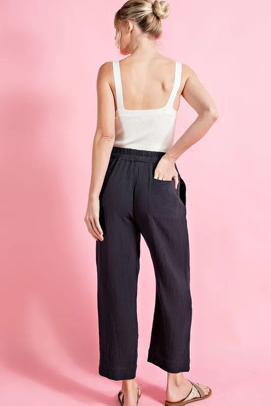 Midnight Wide Leg Crop Pants | FINAL SALE