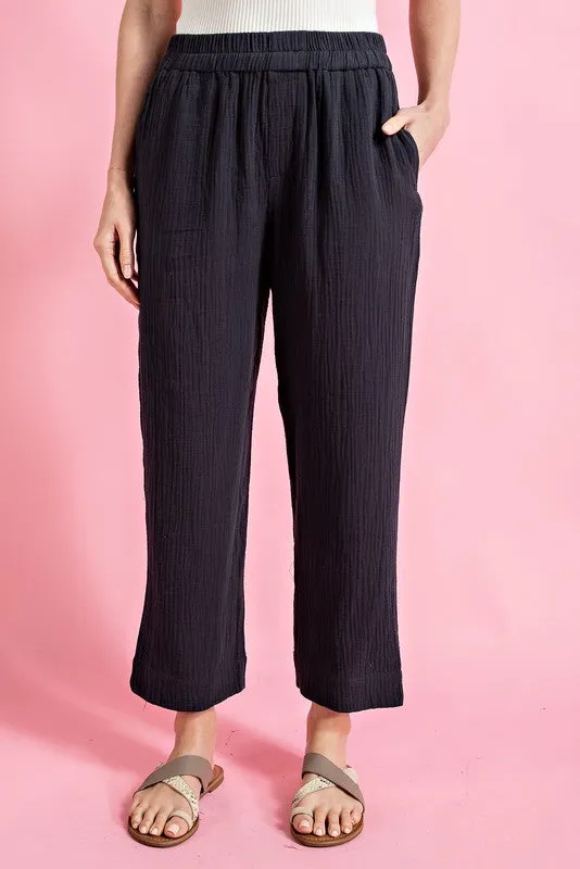 Midnight Wide Leg Crop Pants | FINAL SALE