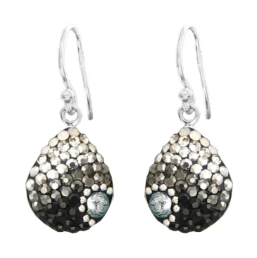 Mosaic Crystal Earrings, Teardrop, Small