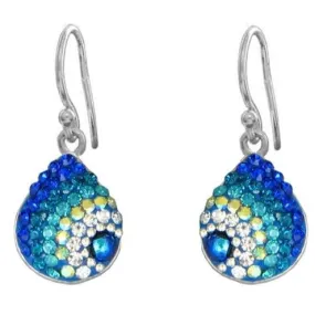 Mosaic Crystal Earrings, Teardrop, Small