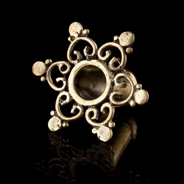 My Diva Heart Brass Ear Tunnel - Eyelet