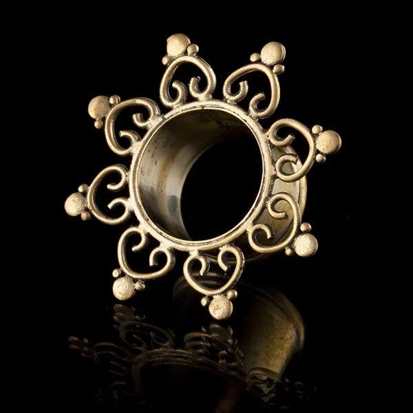 My Diva Heart Brass Ear Tunnel - Eyelet