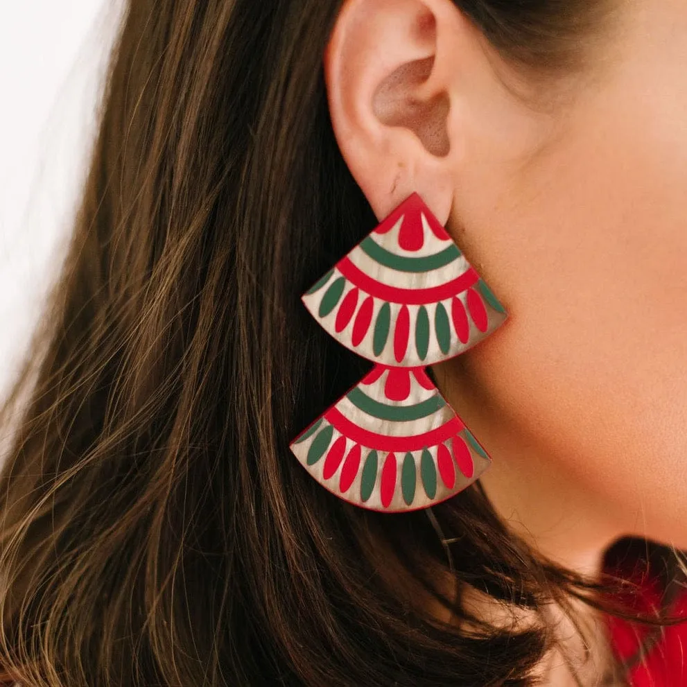 Navidad Double Tile Earring