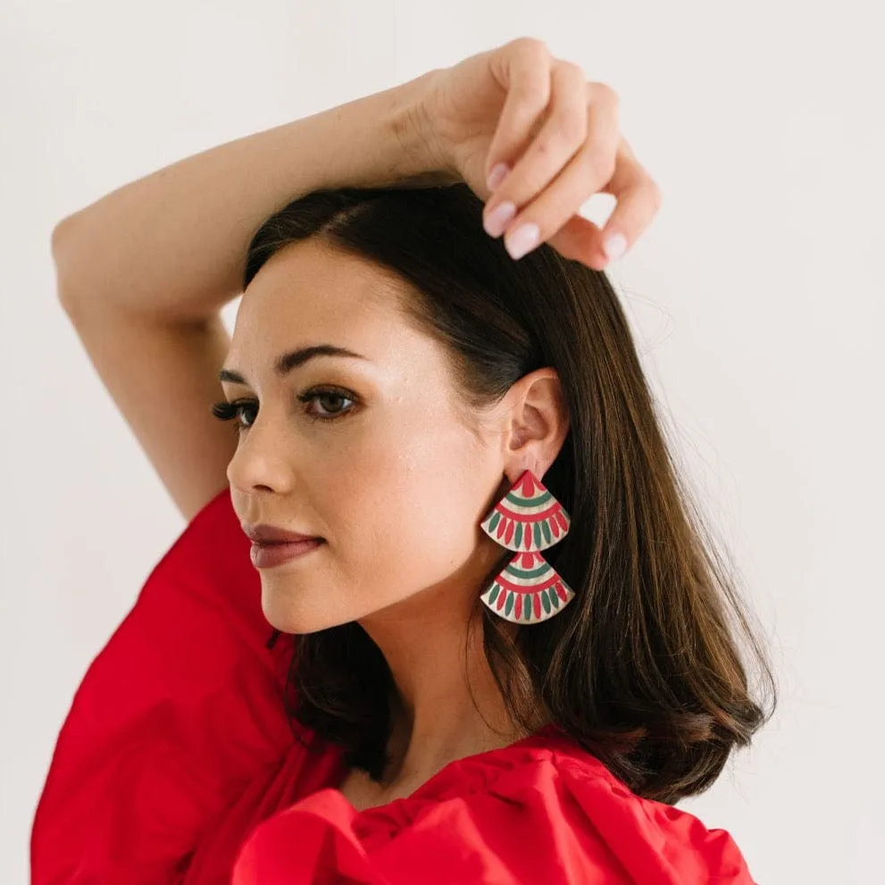 Navidad Double Tile Earring