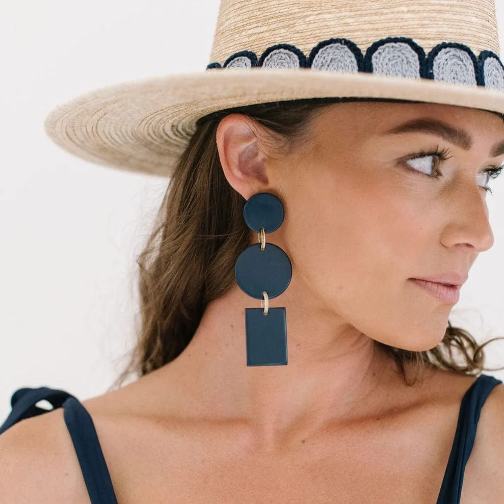 Navy Harbor Earrings