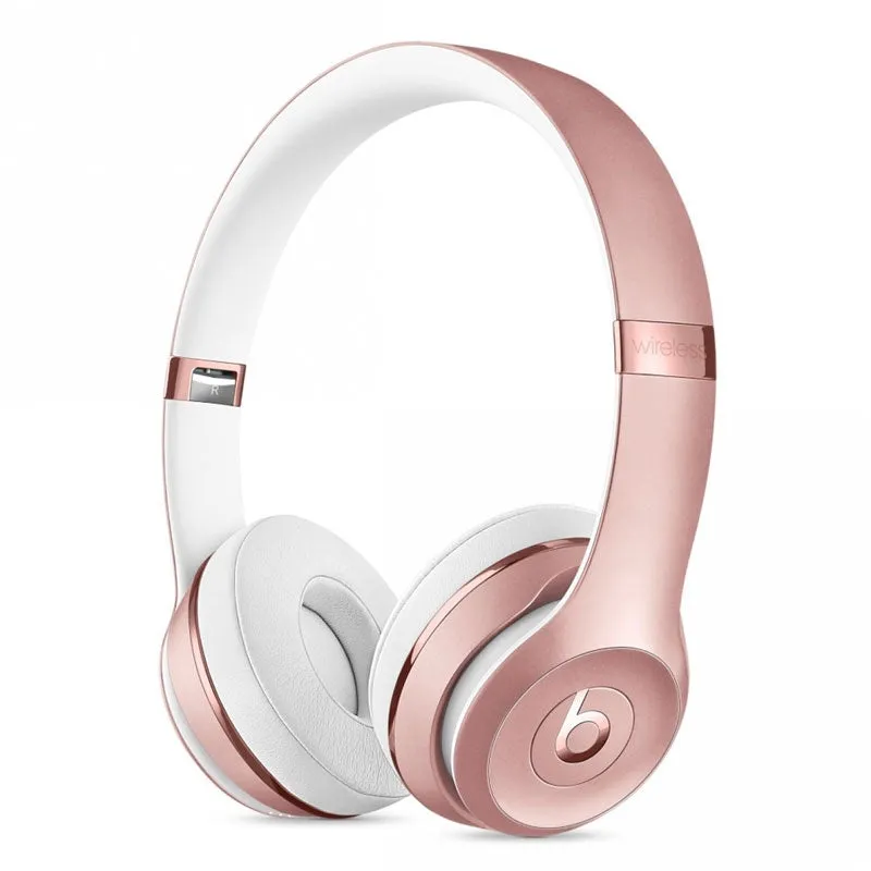 New - Beats by Dr. Dre Solo3 On-Ear Sound Isolating Bluetooth Headphones - Rose Gold ( BTMX442)